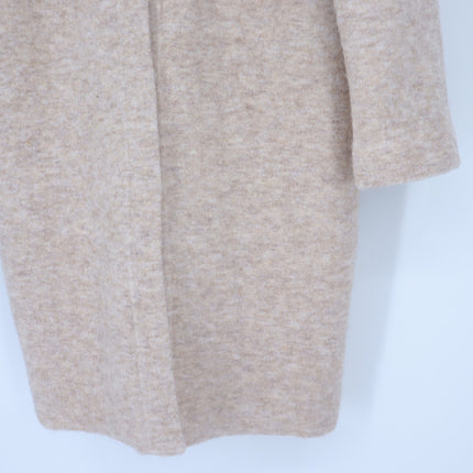 Vince Soft Sculpted Car Coat Oatmeal Textured Long Sleeve Sweater Knit Women's S