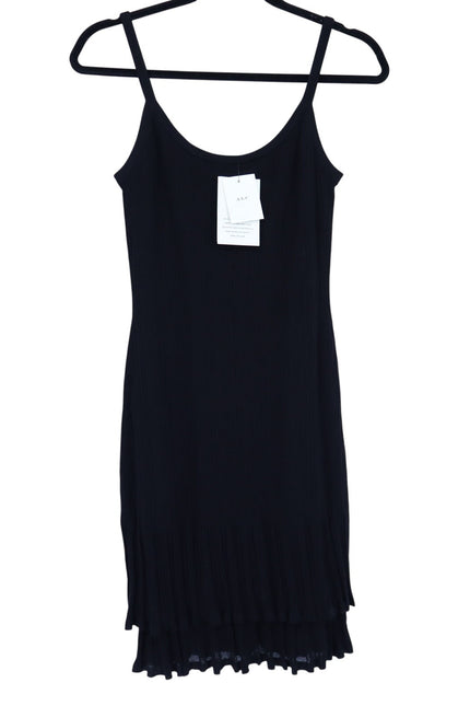A.L.C. Lex Strap Mini Dress Black NWT Layered Ruffle Skirt Women's L