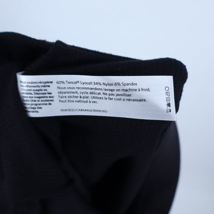 Eileen Fisher Stretch Ponte Pants Black NWT Pull On Ribbed Casual Women's M