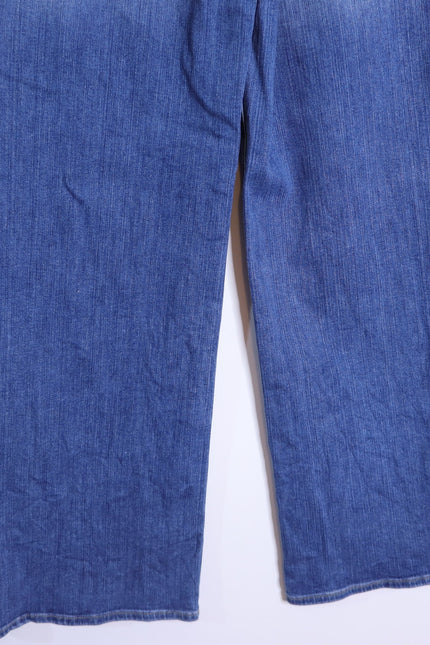 FRAME Le Slim Palazzo Jeans Drizzle Medium Wash Blue High Rise Women's 28