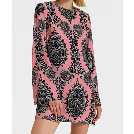 LA DOUBLEJ Mini Supremes Swing Dress Oltrarno Pink Long Sleeve Women's L