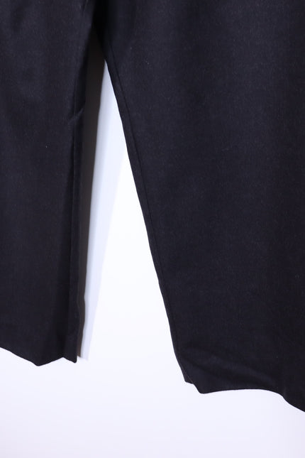 ESKANDAR Wool Wide Leg Trouser Black Lightweight Year Round Wool Womens 3/ US 16