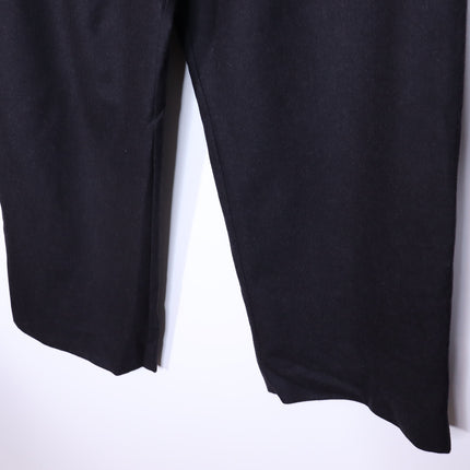 ESKANDAR Wool Wide Leg Trouser Black Lightweight Year Round Wool Womens 3/ US 16