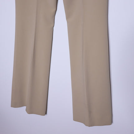 ST. JOHN Belted Wide Leg Trouser Beige High Waist Dress Pant Casual Women's 4