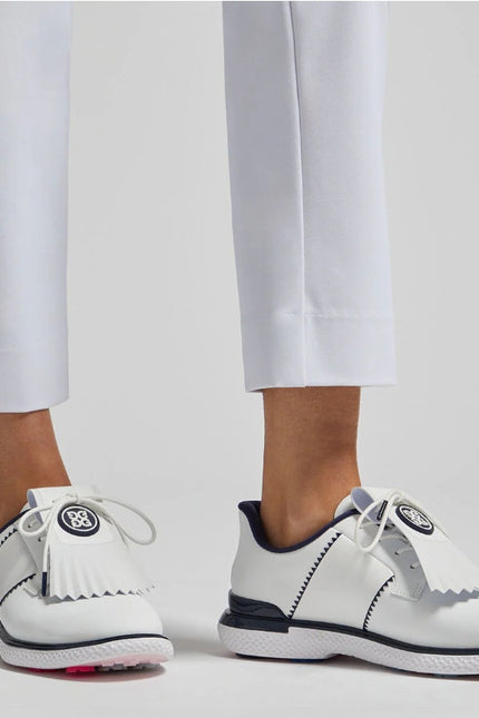 G/FORE Gallivan2r Side Stripe Kiltie Golf Shoe Snow Twilight Sneakers Women's 7M