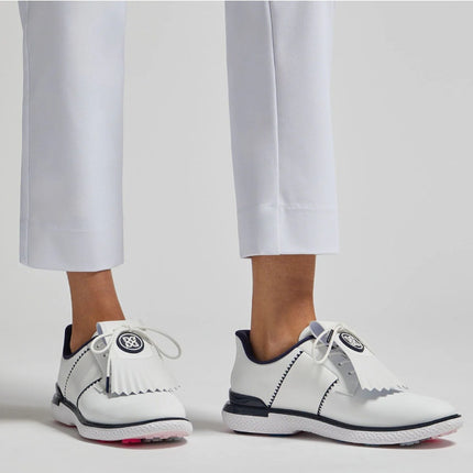 G/FORE Gallivan2r Side Stripe Kiltie Golf Shoe Snow Twilight Sneakers Women's 7M