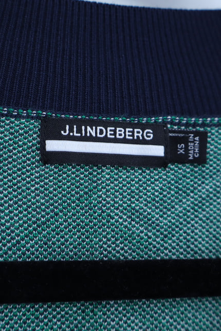J. LINDEBERG Nelly Korda Knit Jacquard Cardigan Sweater Green Women's XS