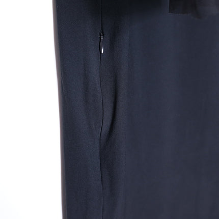 AKRIS PUNTO Embroidered Tulle Sleeve Shift Dress Black Knee Length Women's 12