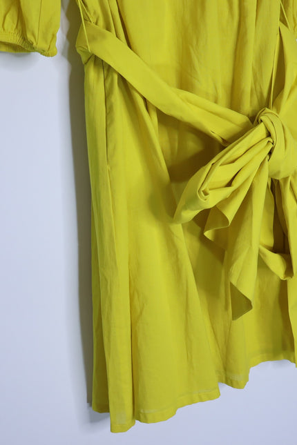 TRINA TURK NWT Malina Mini Dress Sunshine State Yellow Half Sleeve Women's M