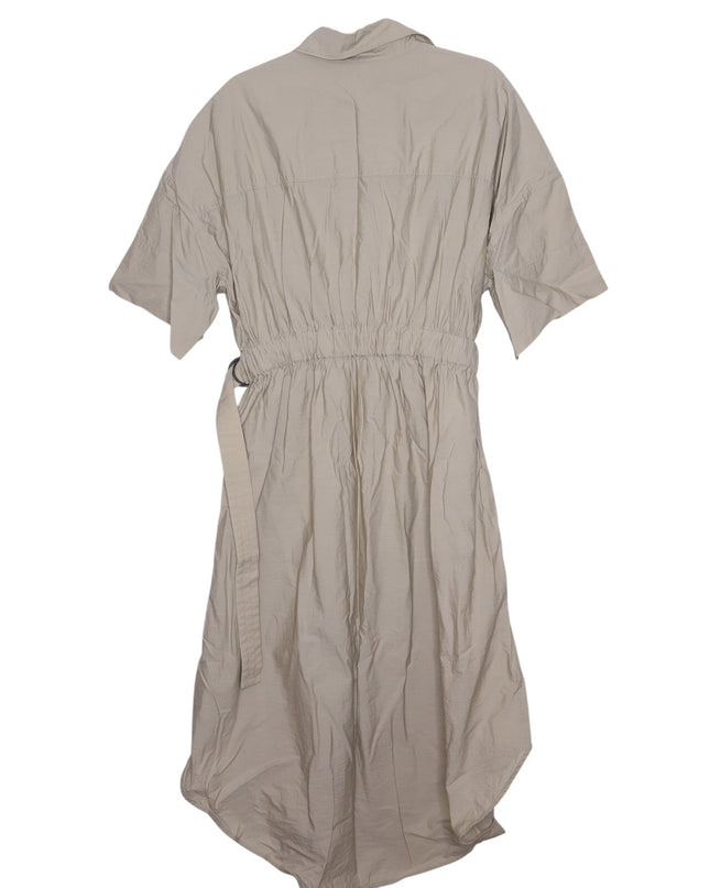BRUNELLO CUCINELLI Belted Safari Shirtdress Khaki Short Sleeve Women's XL/US 10