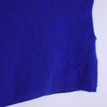 BY ANTHROPOLOGIE Oversized Ribbed Cashmere Sweater Vest Dark Blue Women's XS