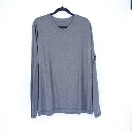 Lululemon Long Sleeve Knit Top Heathered Gray Crew Neck Active Men's XL