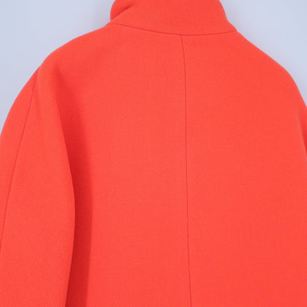 J. CREW Cocoon Coat NWT Italian Stadium Cloth Wool Blend Hunter Orange Women's 2