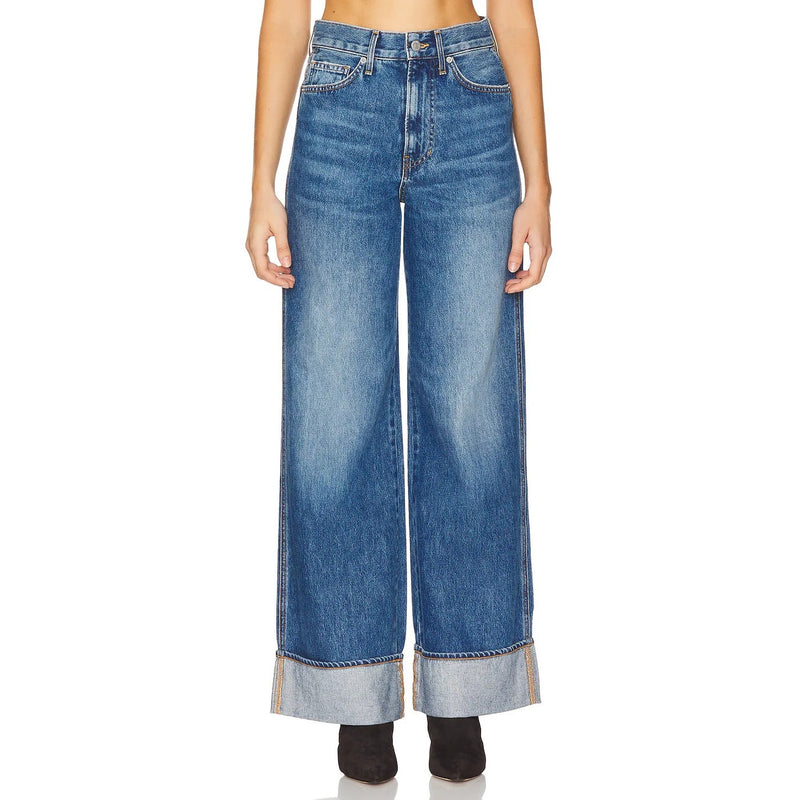 Veronica Beard Taylor Wide Leg Jeans Rebel Stone High Rise 5-Pocket Women's 24