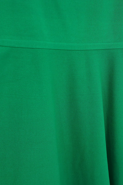 THE FOLD Vienna Sculpt Knit Midi Dress Emerald Green NWT Laser Cut Women's 10