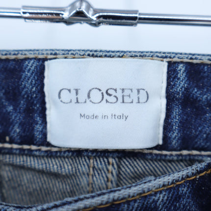 Closed Hi Sun Ankle Flared Jeans Dark Blue Cropped Zip Fly Women's 25