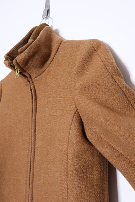 J. CREW Lodge Coat Italian Stadium Wool Jacket Heather Acorn Quilted Women's 0