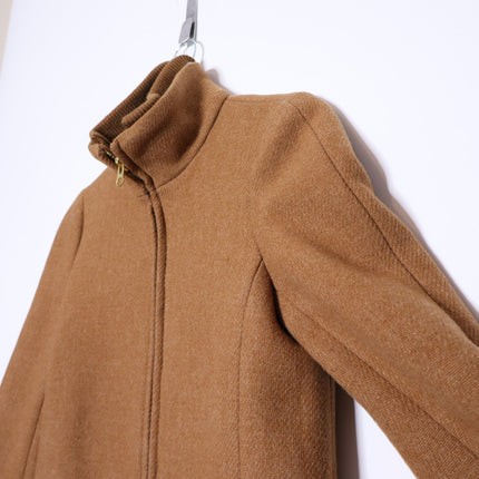J. CREW Lodge Coat Italian Stadium Wool Jacket Heather Acorn Quilted Women's 0