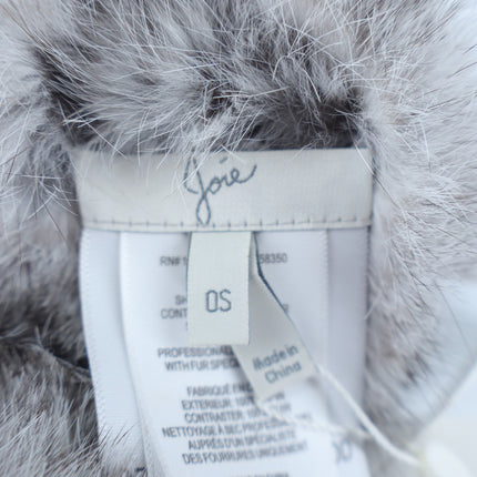 Joie Real Plush Rabbit Fur Earmuffs NWT Gray Winter Accessory Unisex O/S