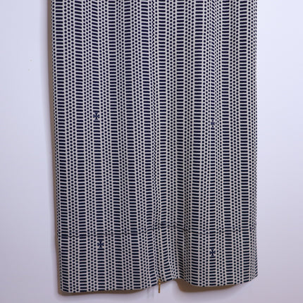 TORY BURCH White and Navy Printed Convertible Column Dress Women's XS