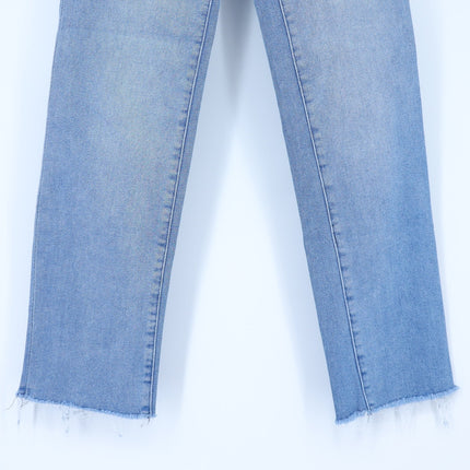 Good American Good Legs Straight Jeans Blue 449 Mid Rise Stretch Women's 0/25