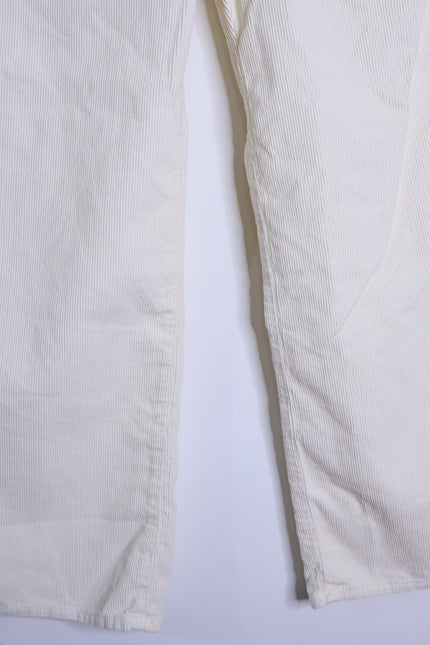 VERONICA BEARD Taylor Wide Leg Crop Pants Ecru Corduroy High Rise Women's 30