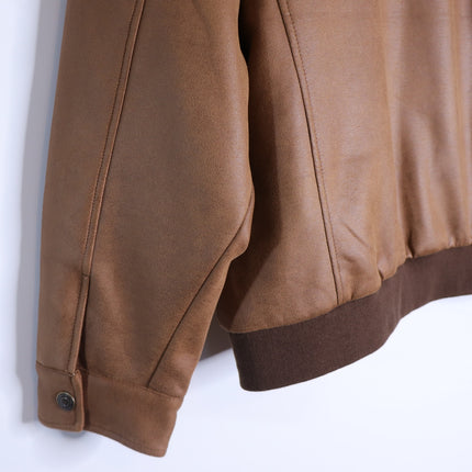 WE THE FREE Wild Rose Vegan Suede Bomber Jacket Chestnut Combo Women's S