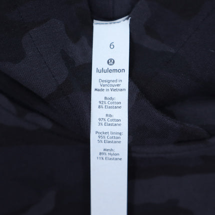 Lululemon Scuba Hoodie Pullover Incognito Camo Multi Grey French Terry Women's 6