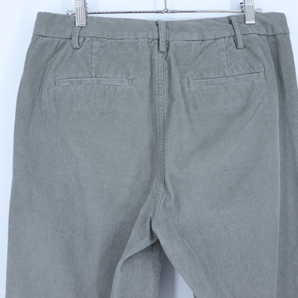G1 Goods Straight Leg Corduroy Pants Dark Sage Green High Rise Women's 8