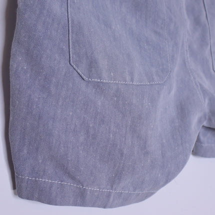 MAISON MARTIN MARGIELA MM6 Patchwork Linen Shorts Blue Casual Women's 38/US 6