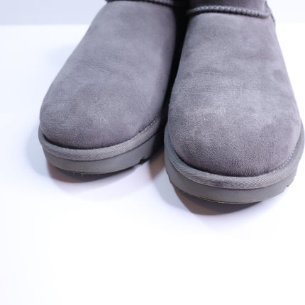 UGG Classic Mini II Mid Top Boot Grey Sheepskin Winter Boot Women's 7