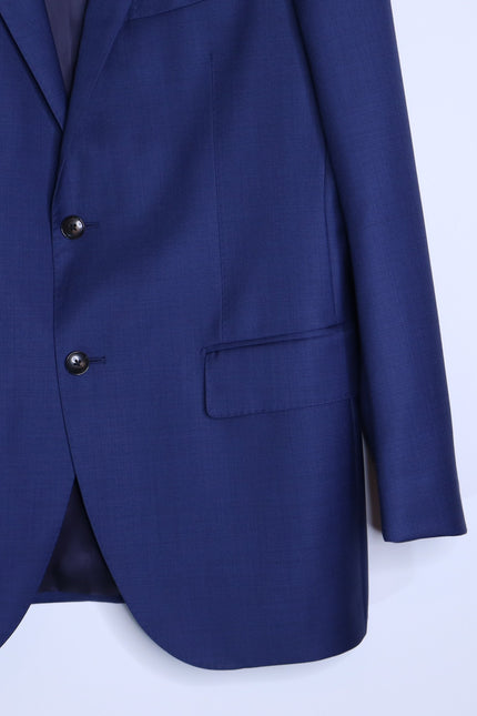 SUITSUPPLY Lazio Slim Sport Coat Mid Blue Wool Single Breasted Men's 50/US 40