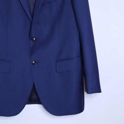 SUITSUPPLY Lazio Slim Sport Coat Mid Blue Wool Single Breasted Men's 50/US 40
