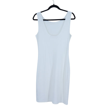 Desigual Embroidered Tank Dress White Knee Length Casual Women's M