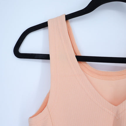 Lululemon Ribbed Cropped Tank Top Peach Bellini NWT Softstreme Women's 4