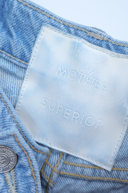 MOTHER The Rambler Jean I'm With The Band Blue Zip Ankle Fray Women's 25