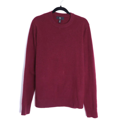 Banana Republic 100% Cashmere Crew Neck Sweater Maroon Long Sleeve Men's MT