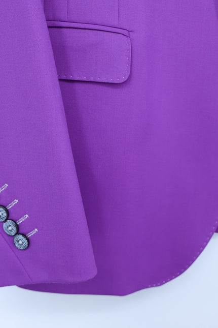 MACEOO Blazer Descartes Resistance10 Purple Wool Single Breasted Men's 46/XL