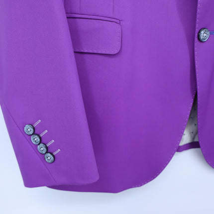 MACEOO Blazer Descartes Resistance10 Purple Wool Single Breasted Men's 46/XL
