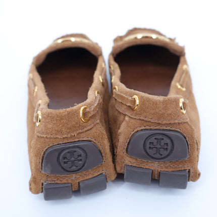 TORY BURCH Alexandra Suede Moccasin Loafers Brown Slip On Women's 6.5
