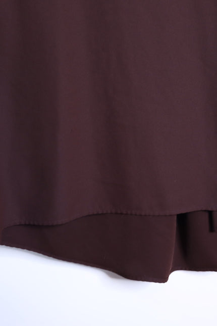 VINCE Strappy Crepe Tank Dress Brown Adjustable Tie Back Pockets Women's M