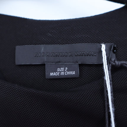 Alexander Wang Asymmetric Draped Dress Black NWT Cotton Jersey Women's 2