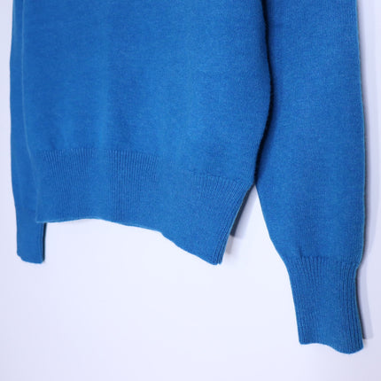 KATE SPADE Bow Embellished V Neck Sweater NWT Bright Cerulean Women's S