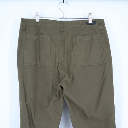 Adriano Goldschmied Wells Cargo Jeans Olive Green Mid Rise Relaxed Men's 34