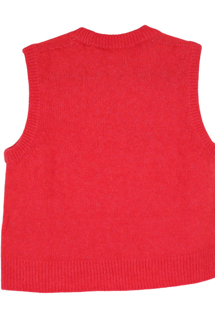 SEZANE Samuel Jumper Vest Red NWT Pullover Sleeveless Sweater Women's S