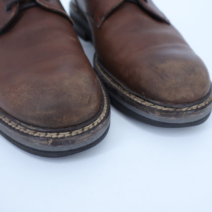Ermenegildo Zegna Derby Shoes Lace Up Brown Leather Quiet Luxury Men's 9.5