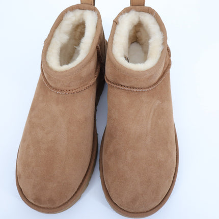 UGG Classic Ultra Mini Ankle Boot Chestnut NIB Sheepskin Winter Boot Women's 10