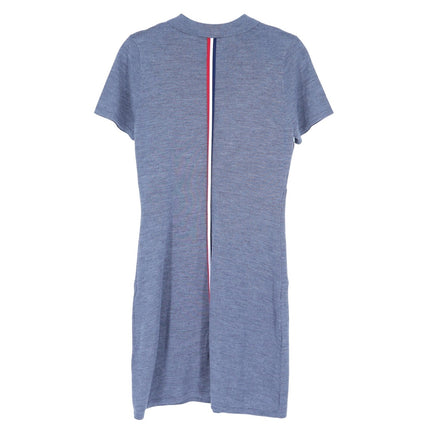 G/FORE Wool Sweater Dress Gray Stripe Short Sleeve Golf Active Women's M