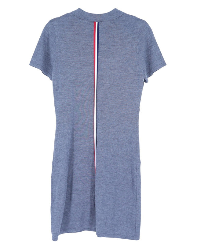 G/FORE Wool Sweater Dress Gray Stripe Short Sleeve Golf Active Women's M