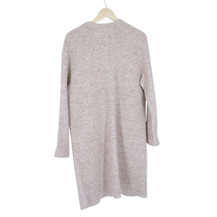 Vince Soft Sculpted Car Coat Oatmeal Textured Long Sleeve Sweater Knit Women's S